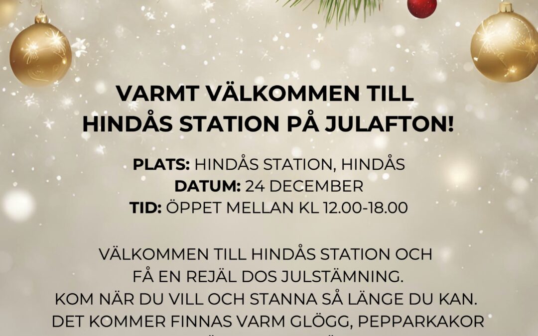 Julafton i stationshuset kl. 12-18